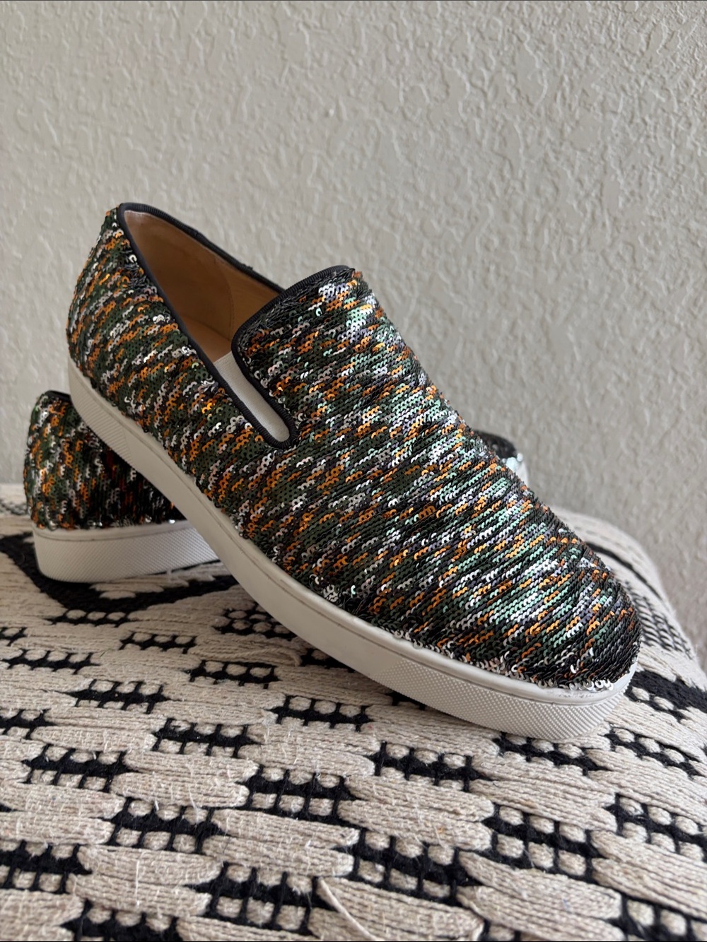 Christian Louboutin “Roller-Boat”  Slip-On Shoes